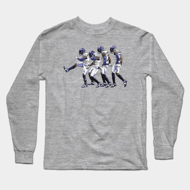 Odell Beckham Jr. Los Angeles R Moonwalk Long Sleeve T-Shirt by MASTER_SHAOLIN